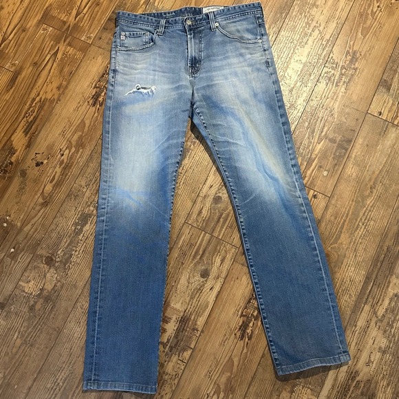 Ag Adriano Goldschmied Other - AG Adriano Goldschmied The Graduate Mens 34 Blue Tailored Leg Aged Denim Jeans